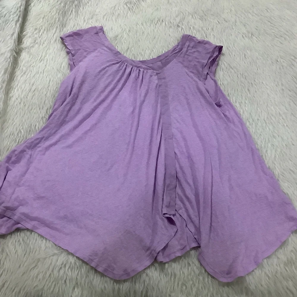 Free people women’s oversized summer breezy purple flowing top size small - Picture 1 of 9
